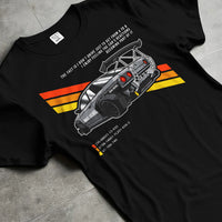 Black hoodie worn by a male model, front view, featuring Nissan 370Z turbo turbocharged racing drift jdm japanese tuner graphic.